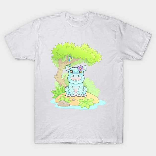 little cute hippo T-Shirt by YMFargon